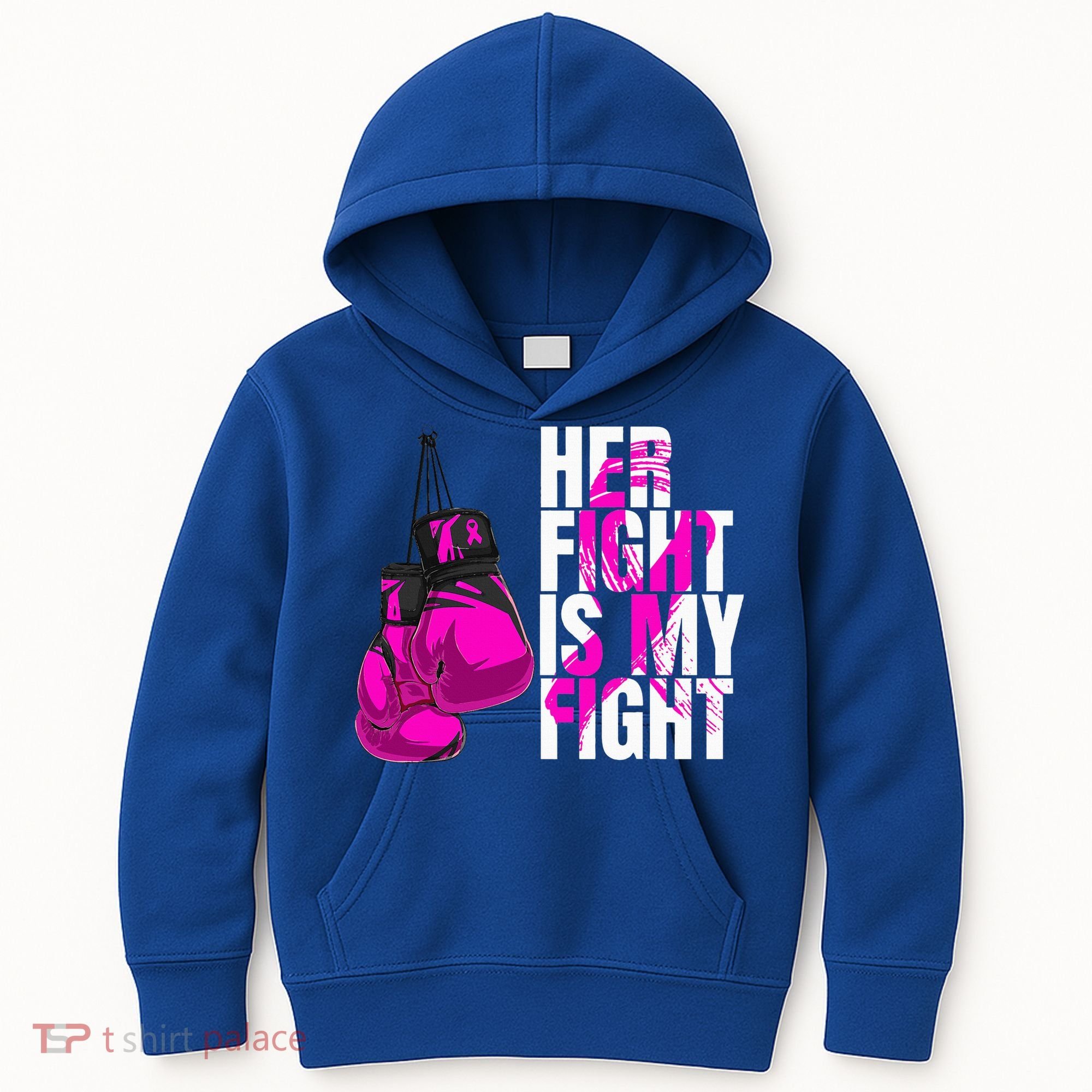 Breast Cancer Awareness Husband Support Squad Kids Hoodie
