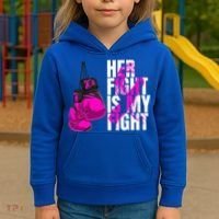 Breast Cancer Awareness Husband Support Squad Kids Hoodie thumb 3