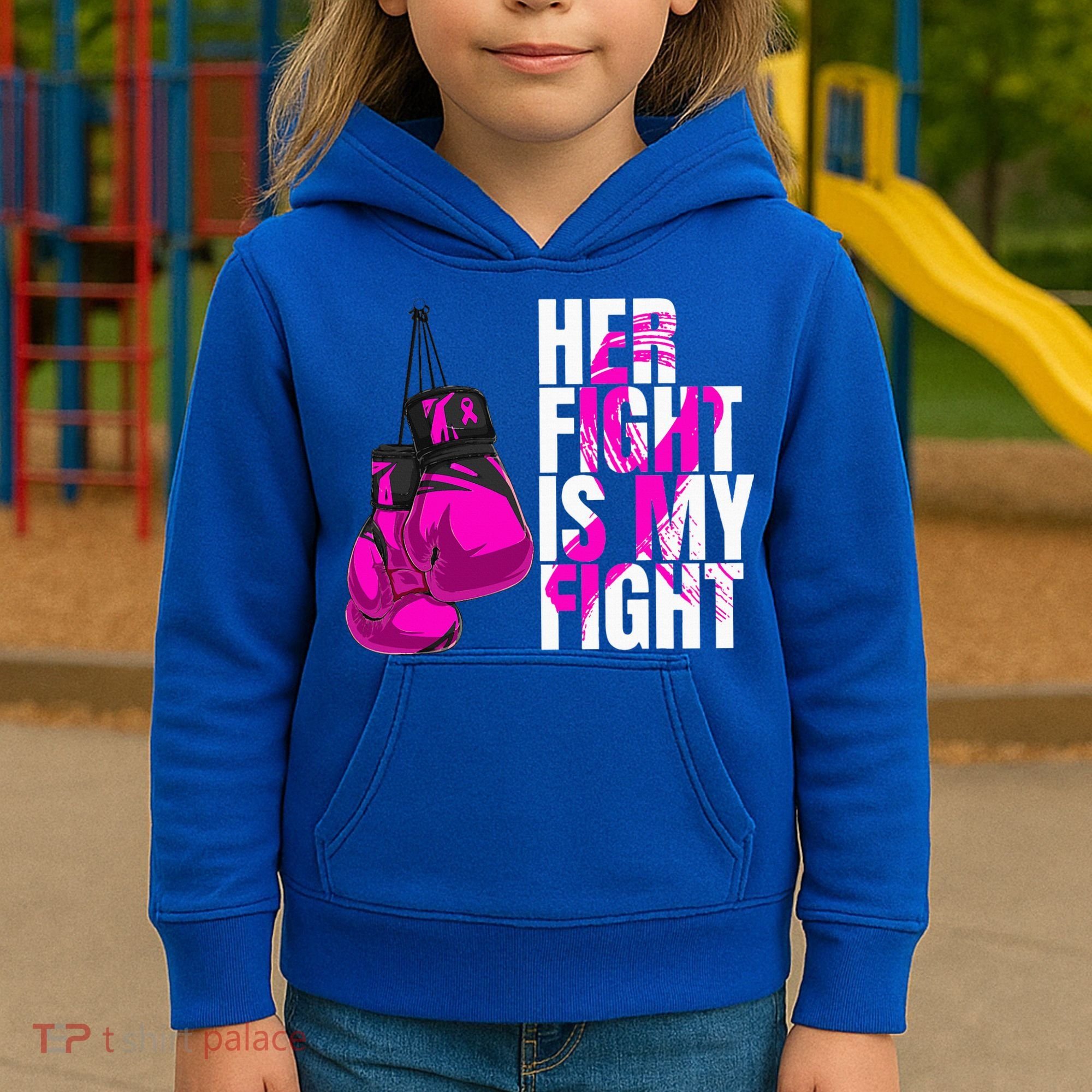 Breast Cancer Awareness Husband Support Squad Kids Hoodie