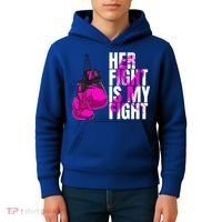 Breast Cancer Awareness Husband Support Squad Kids Hoodie thumb 4
