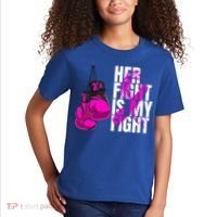 Breast Cancer Awareness Husband Support Squad Kids T-Shirt thumb 2