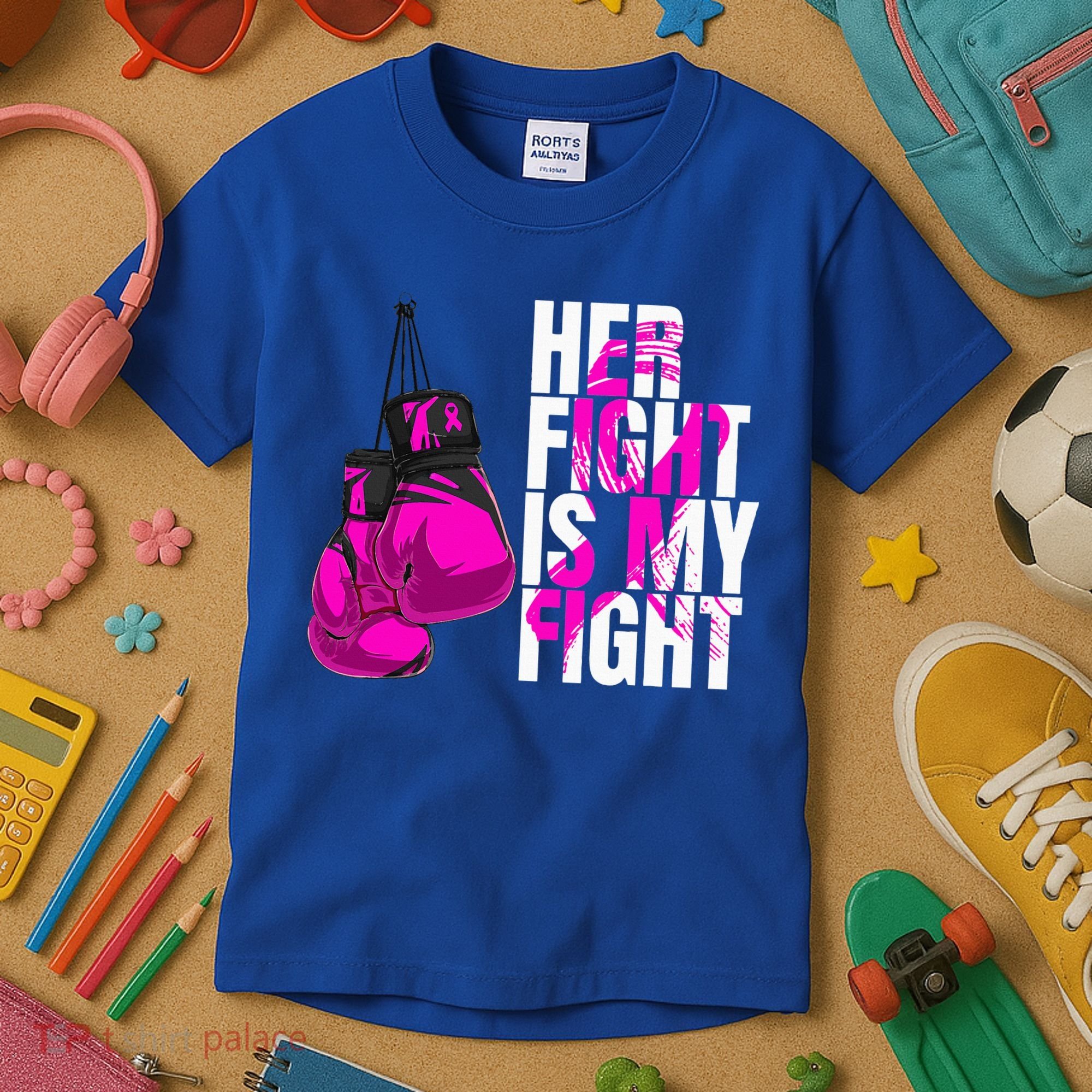Breast Cancer Awareness Husband Support Squad Kids T-Shirt