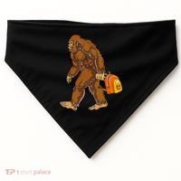 Bigfoot Carrying a Backpack Sasquatch Back To School Funny USA-Made Doggie Bandana thumb 0
