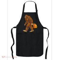 Bigfoot Carrying a Backpack Sasquatch Back To School Funny Apron thumb 0