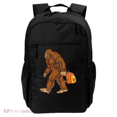 Bigfoot Carrying a Backpack Sasquatch Back To School Funny Backpack