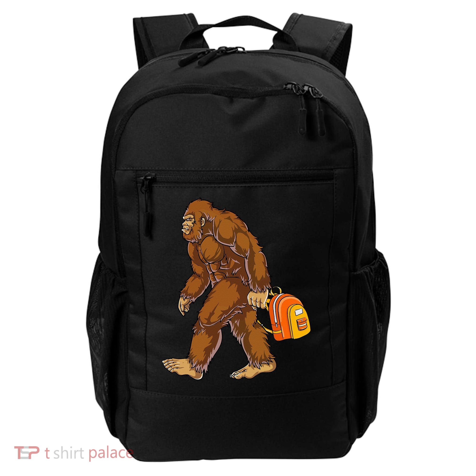 Bigfoot Carrying a Backpack Sasquatch Back To School Funny Backpack