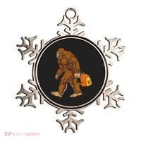 Bigfoot Carrying a Backpack Sasquatch Back To School Funny Ornament thumb 0