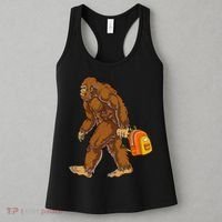 Bigfoot Carrying a Backpack Sasquatch Back To School Funny Women's Tank Top thumb 3