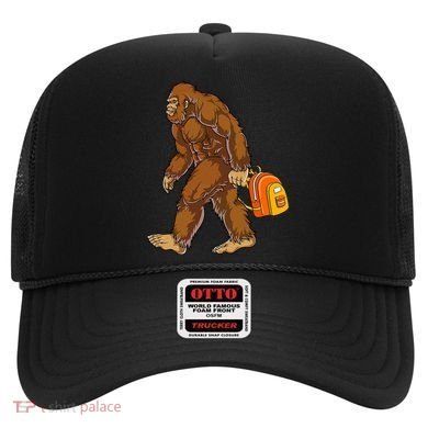 Bigfoot Carrying a Backpack Sasquatch Back To School Funny Hat