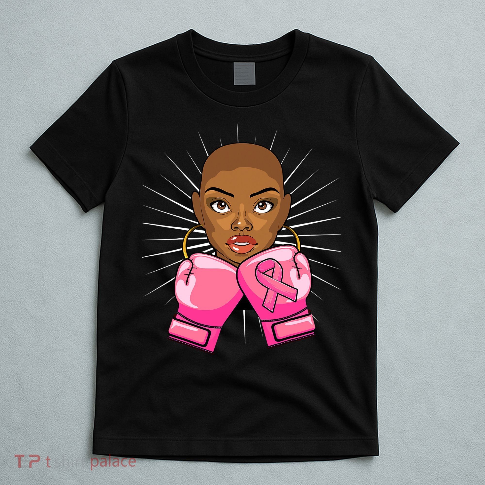 Breast Cancer Afro African American For Women Girls T-Shirt