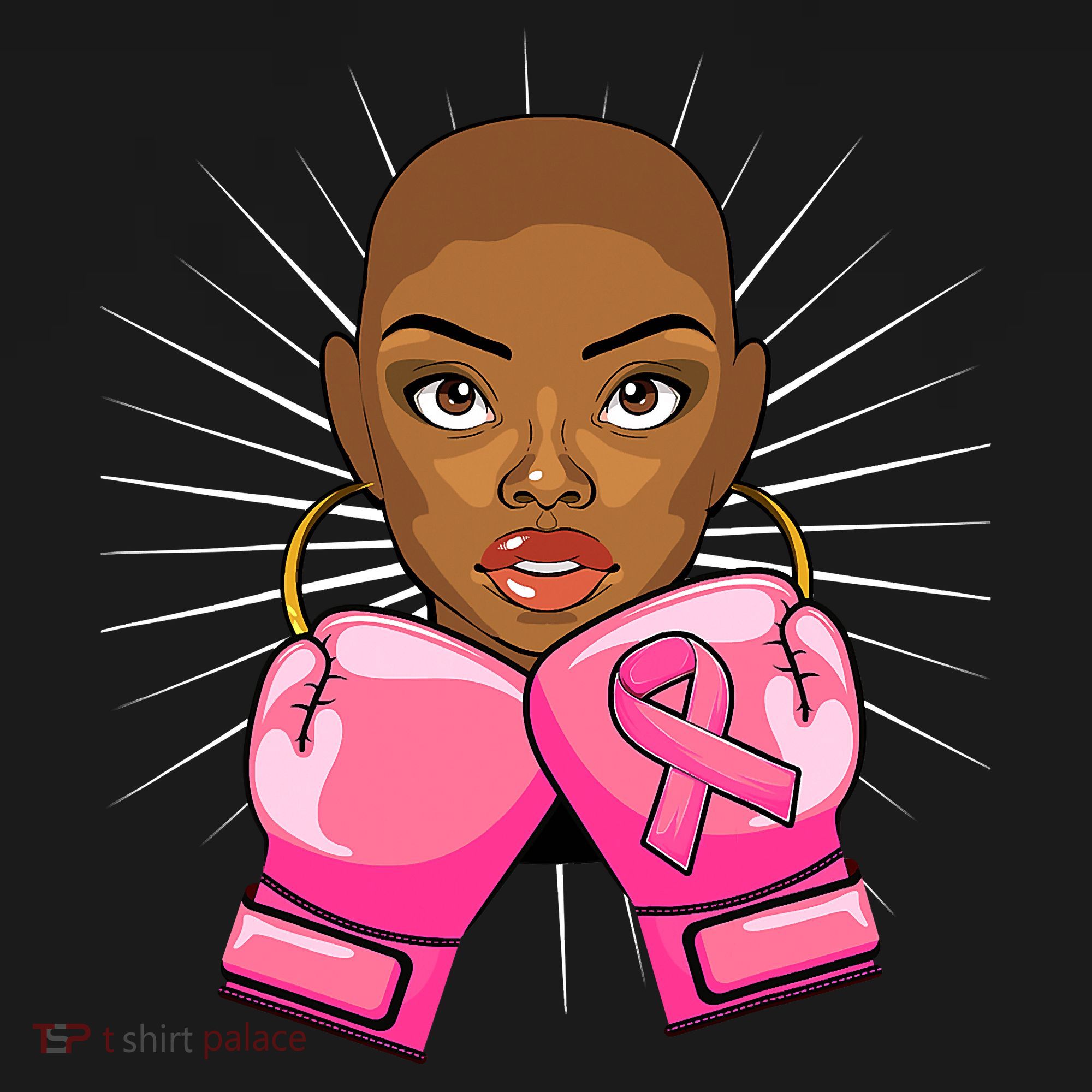 Breast Cancer Afro African American For Women Girls Women's Hoodie