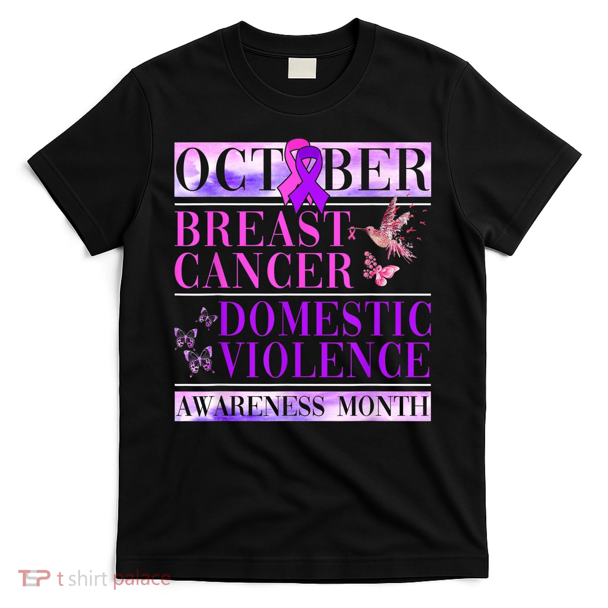Breast Cancer And Domestic Violence Awareness T-Shirt