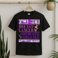 Breast Cancer And Domestic Violence Awareness T-Shirt thumb 2