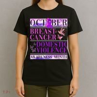 Breast Cancer And Domestic Violence Awareness T-Shirt thumb 4
