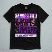 Breast Cancer And Domestic Violence Awareness T-Shirt thumb 5