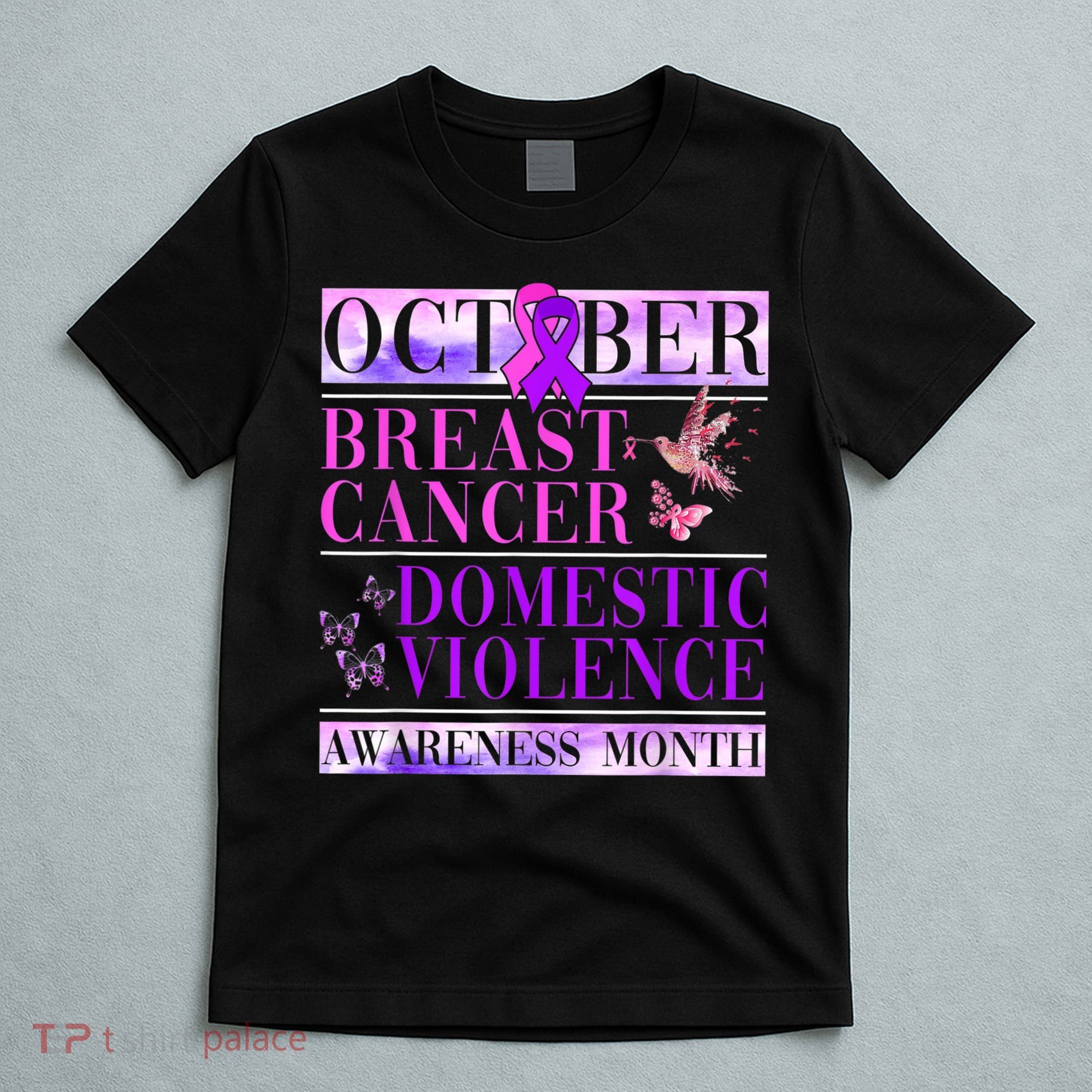 Breast Cancer And Domestic Violence Awareness T-Shirt