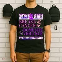 Breast Cancer And Domestic Violence Awareness T-Shirt thumb 6