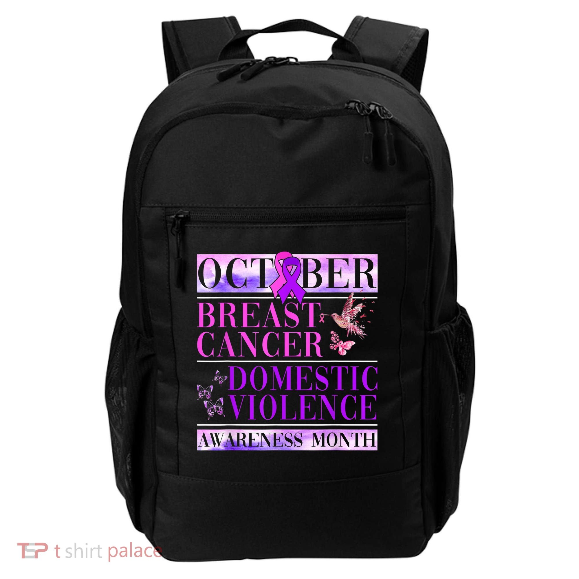 Breast Cancer And Domestic Violence Awareness Backpack