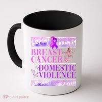 Breast Cancer And Domestic Violence Awareness Coffee Mug thumb 0