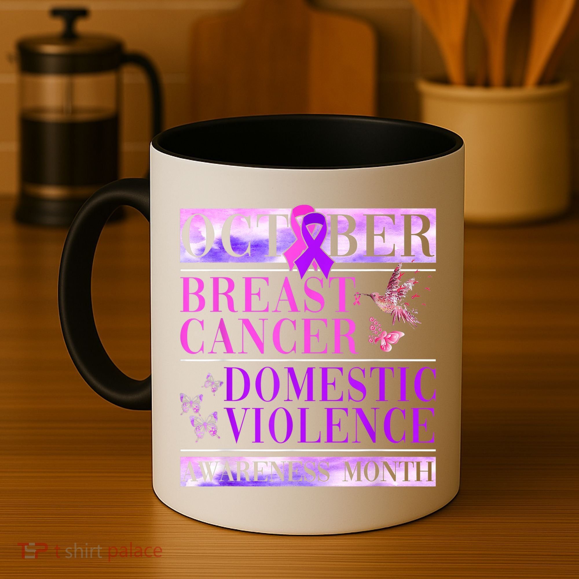 Breast Cancer And Domestic Violence Awareness Coffee Mug