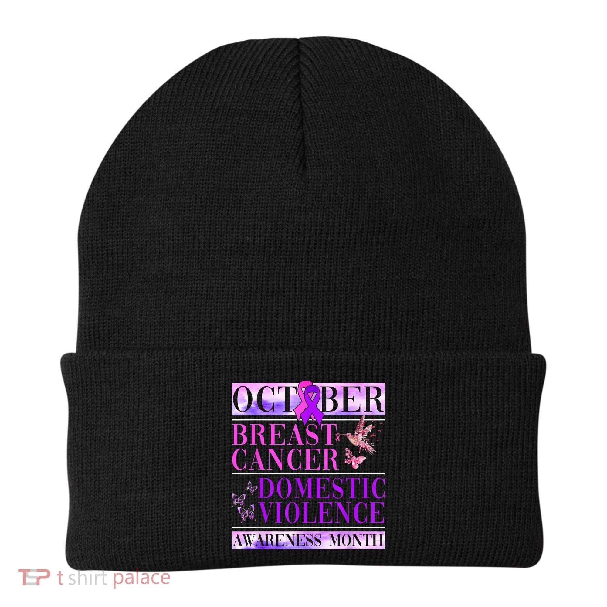 Breast Cancer And Domestic Violence Awareness Beanie