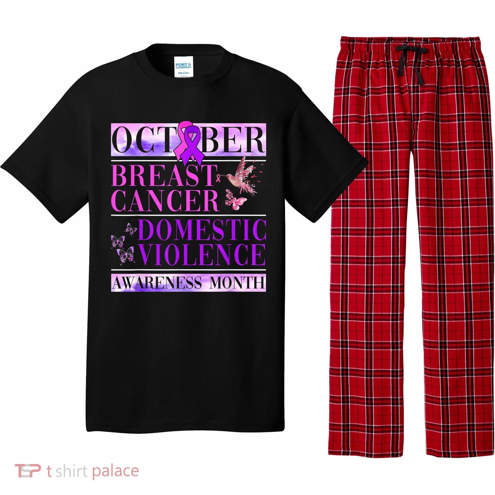 Breast Cancer And Domestic Violence Awareness Pajama Set