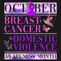 Breast Cancer And Domestic Violence Awareness Women's Hoodie thumb 2