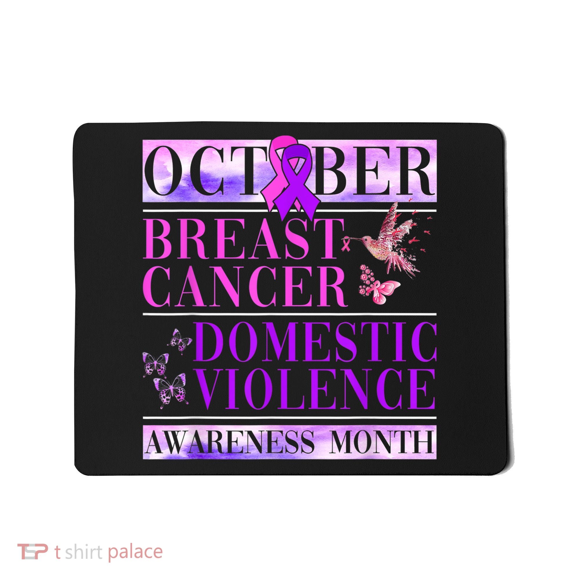 Breast Cancer And Domestic Violence Awareness Mousepad