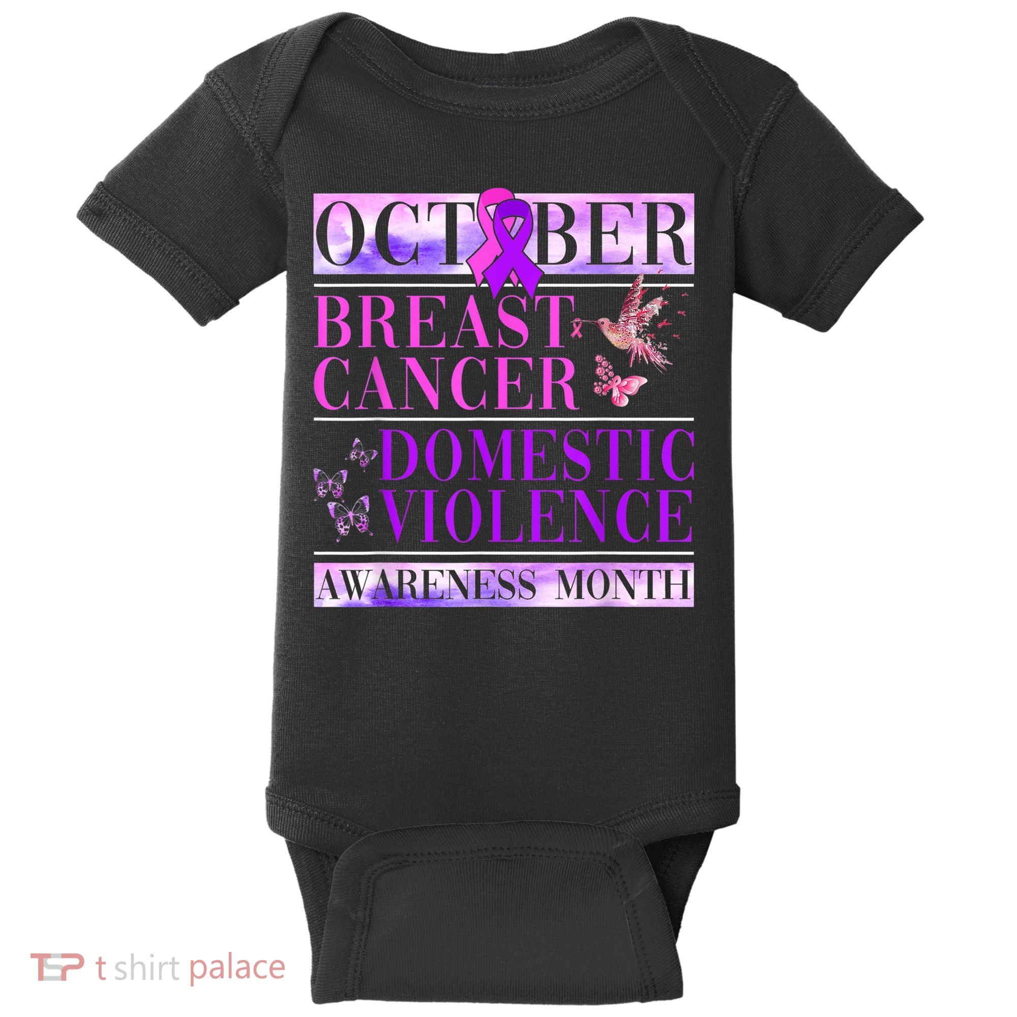 Breast Cancer And Domestic Violence Awareness Baby Bodysuit