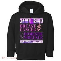 Breast Cancer And Domestic Violence Awareness Toddler Hoodie thumb 0