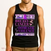 Breast Cancer And Domestic Violence Awareness Tank Top thumb 3
