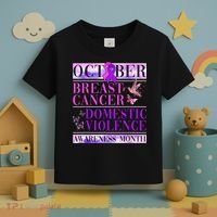 Breast Cancer And Domestic Violence Awareness Toddler T-Shirt thumb 3