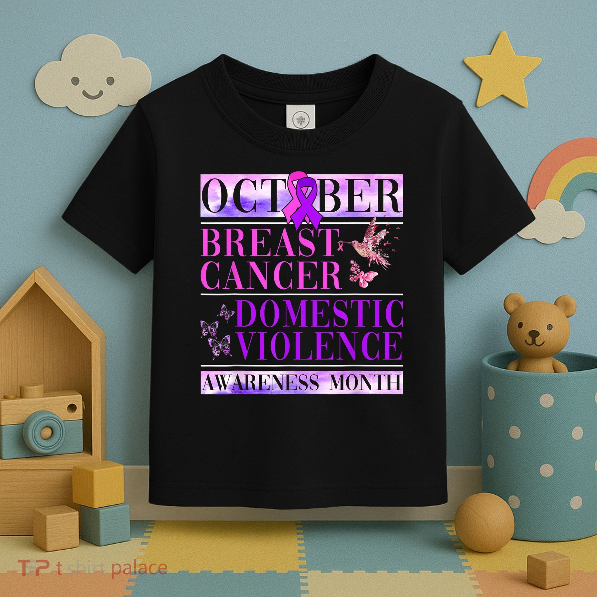 Breast Cancer And Domestic Violence Awareness Toddler T-Shirt