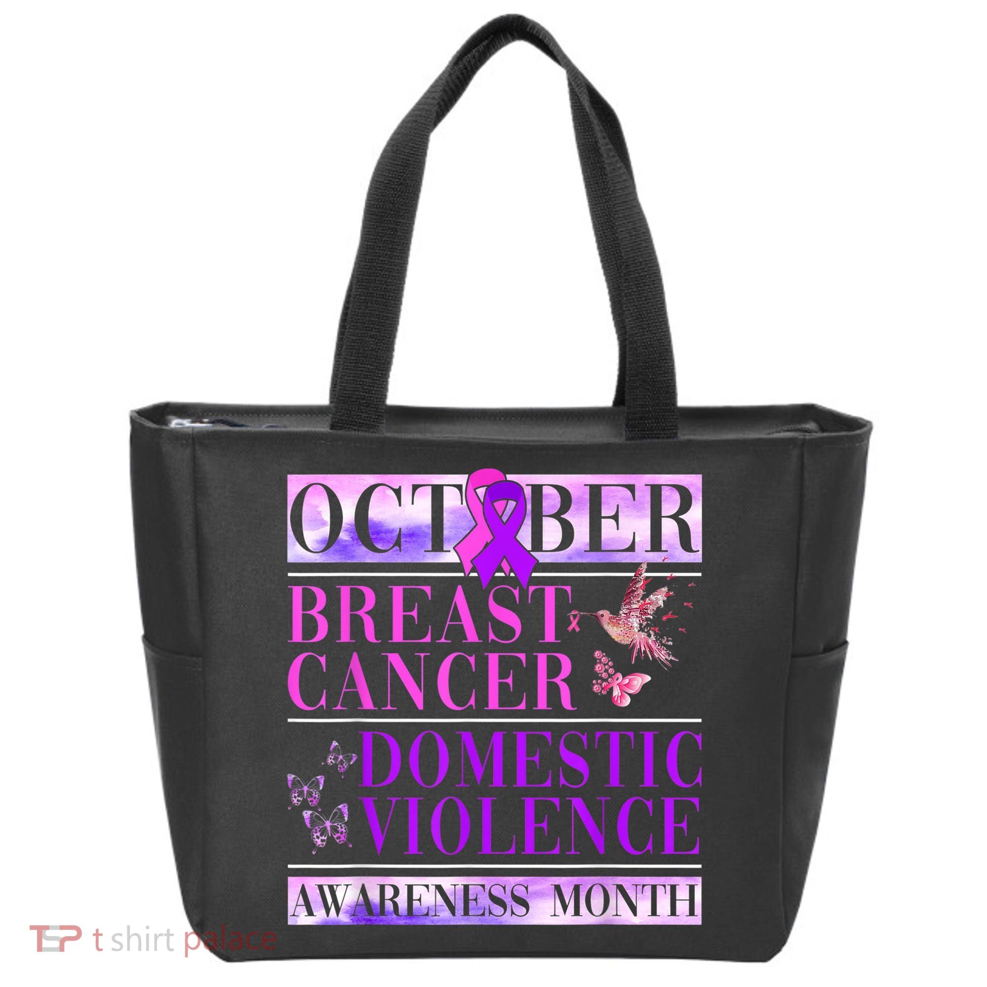 Breast Cancer And Domestic Violence Awareness Tote Bag