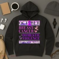 Breast Cancer And Domestic Violence Awareness Hoodie thumb 3