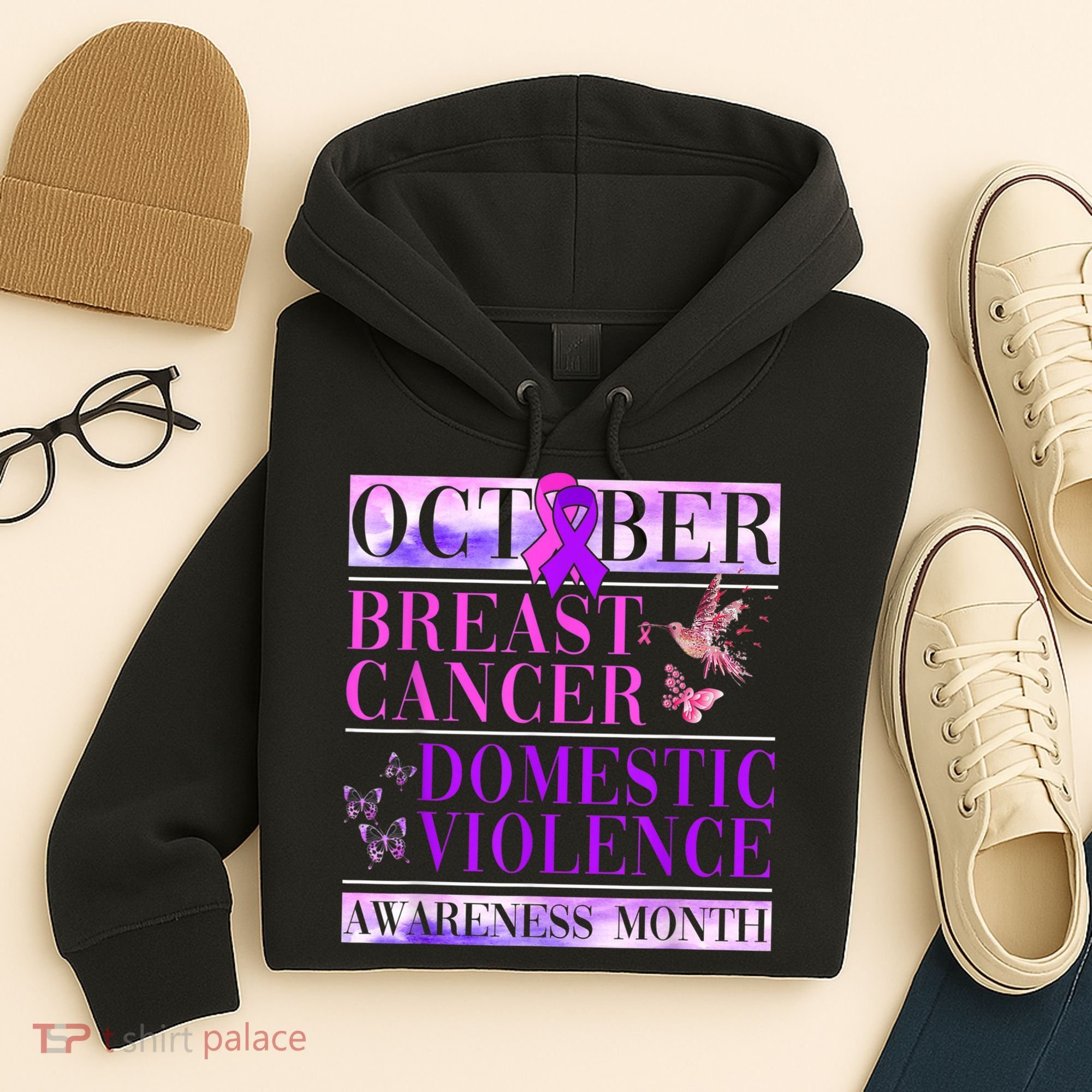 Breast Cancer And Domestic Violence Awareness Hoodie