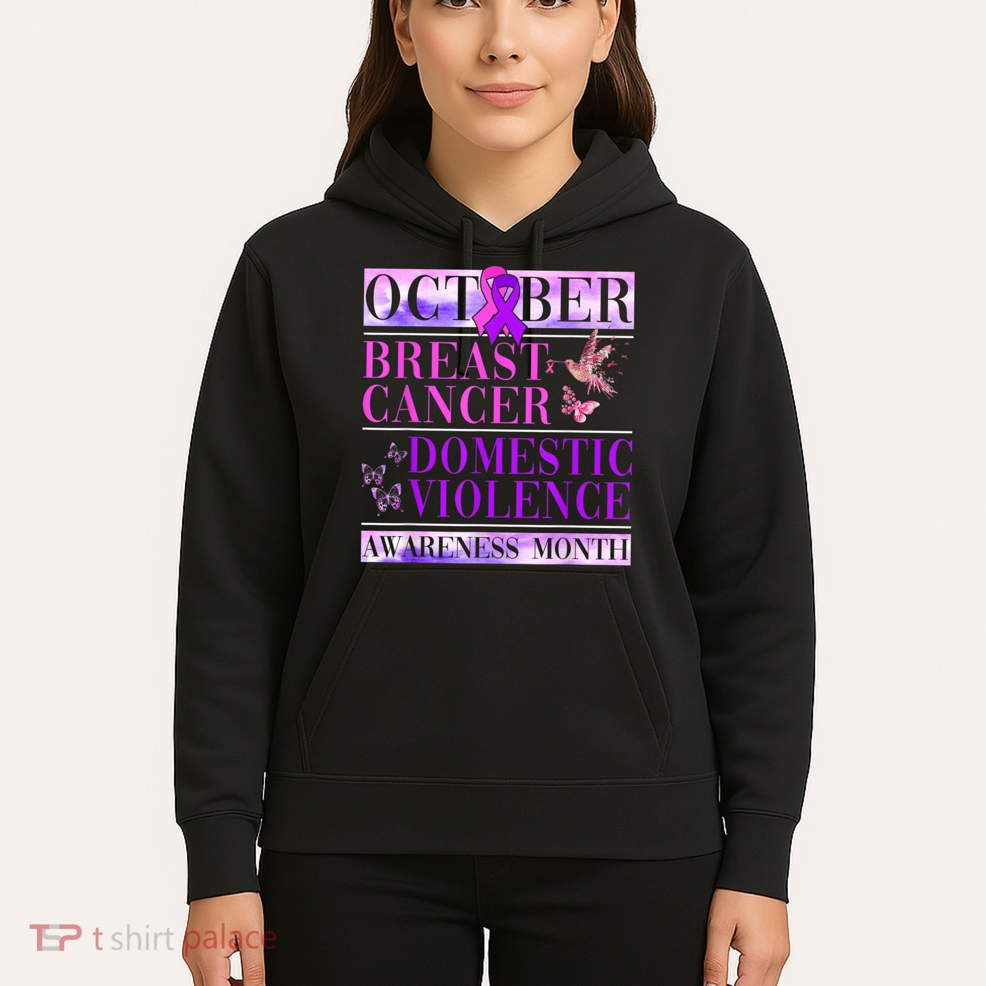 Breast Cancer And Domestic Violence Awareness Hoodie