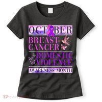 Breast Cancer And Domestic Violence Awareness Women's T-Shirt thumb 0