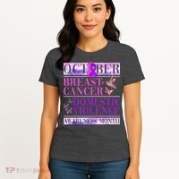 Breast Cancer And Domestic Violence Awareness Women's T-Shirt thumb 4