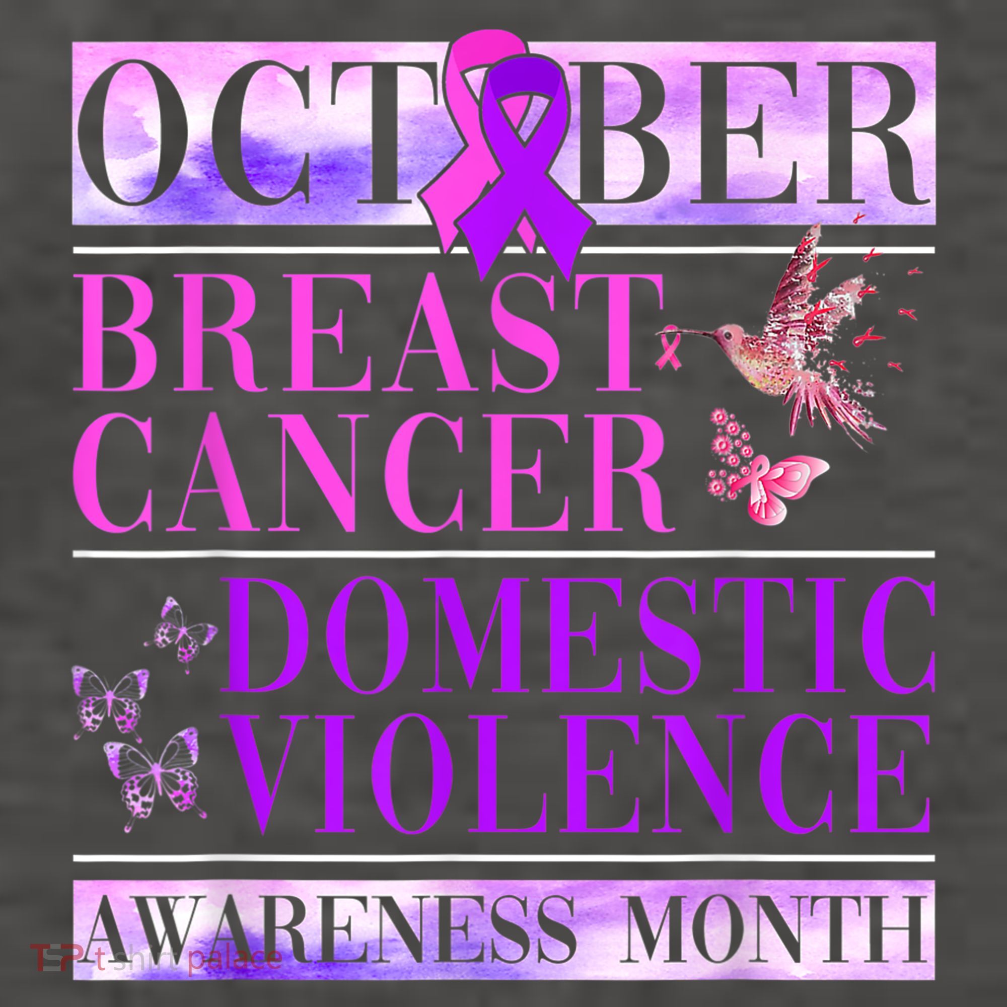 Breast Cancer And Domestic Violence Awareness Women's T-Shirt