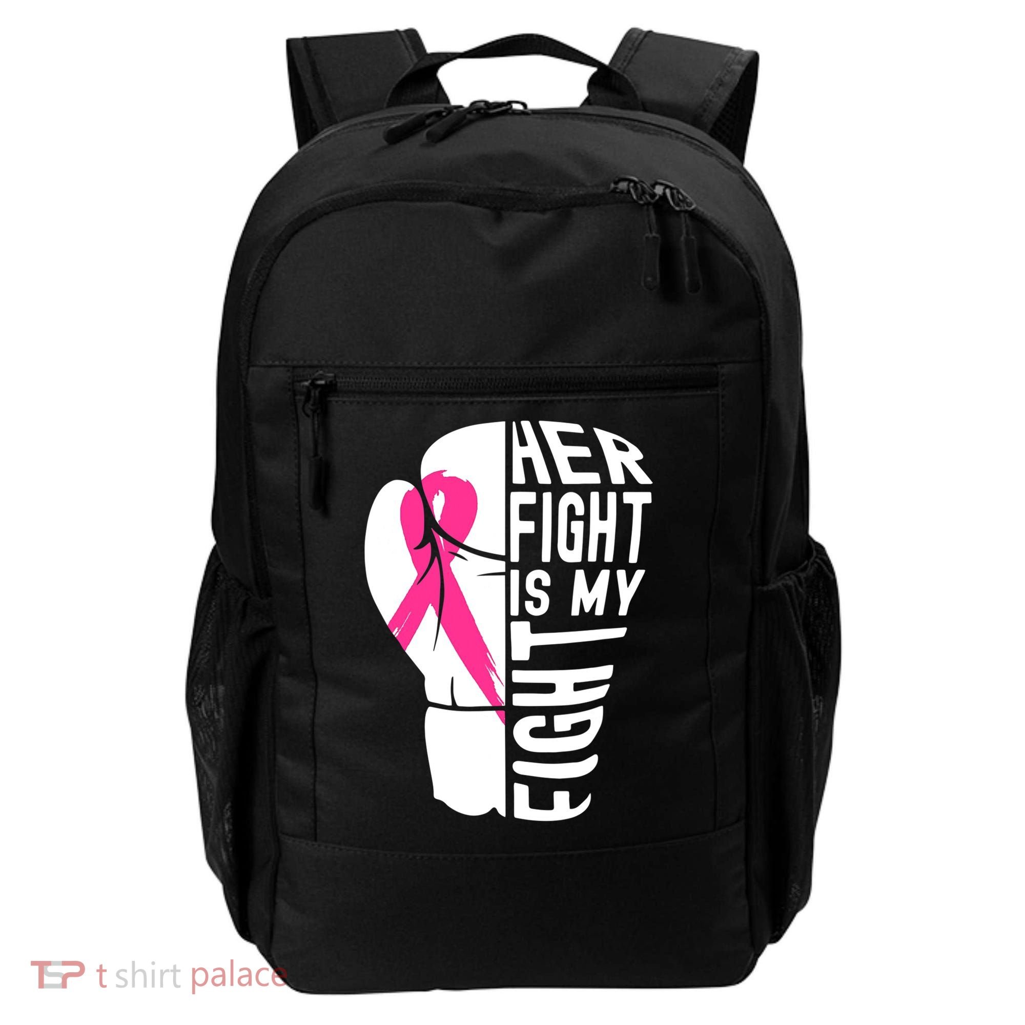 Breast Cancer Awareness Husband Support Squad Backpack