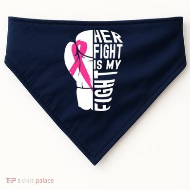 Breast Cancer Awareness Husband Support Squad USA-Made Doggie Bandana