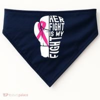Breast Cancer Awareness Husband Support Squad USA-Made Doggie Bandana thumb 0