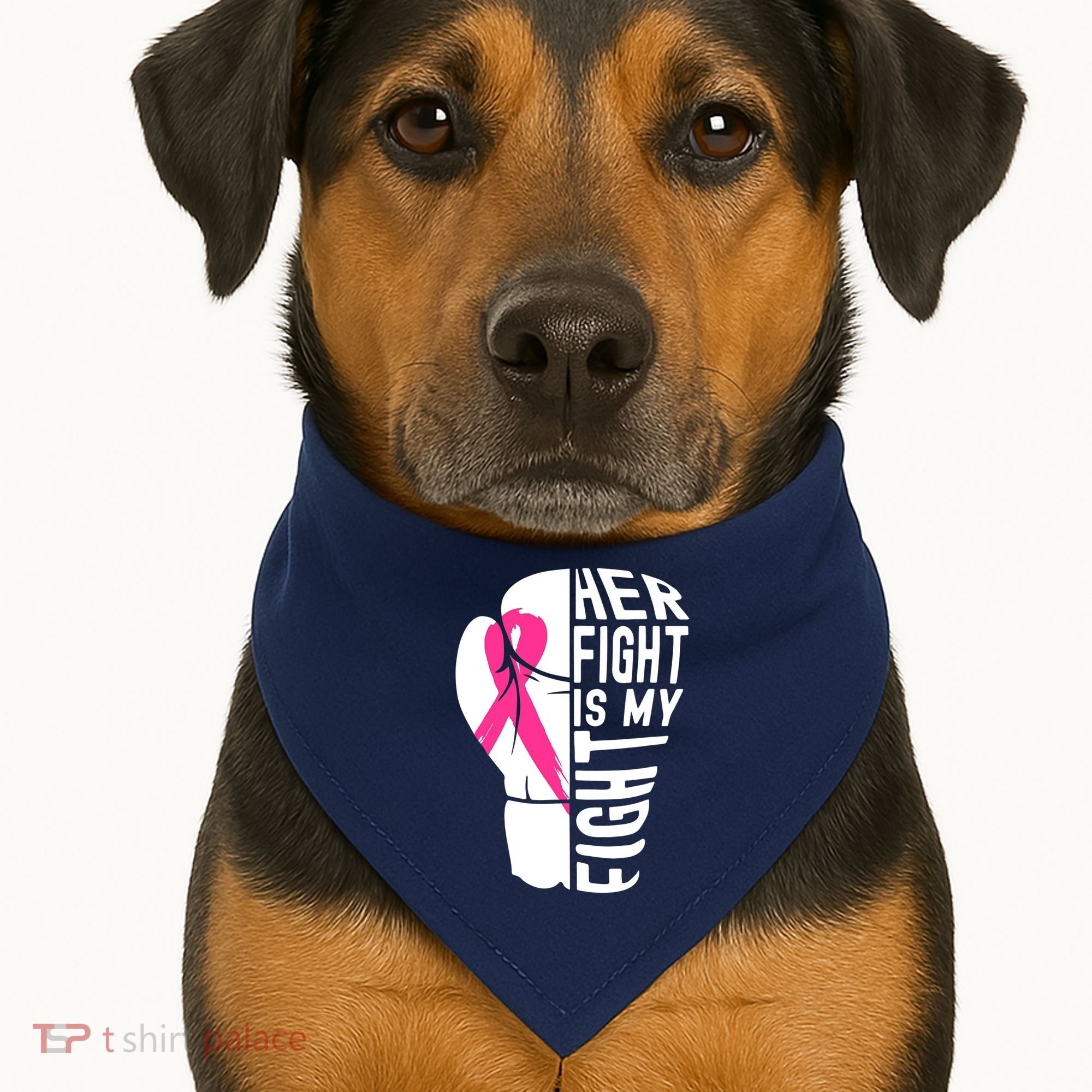 Breast Cancer Awareness Husband Support Squad USA-Made Doggie Bandana