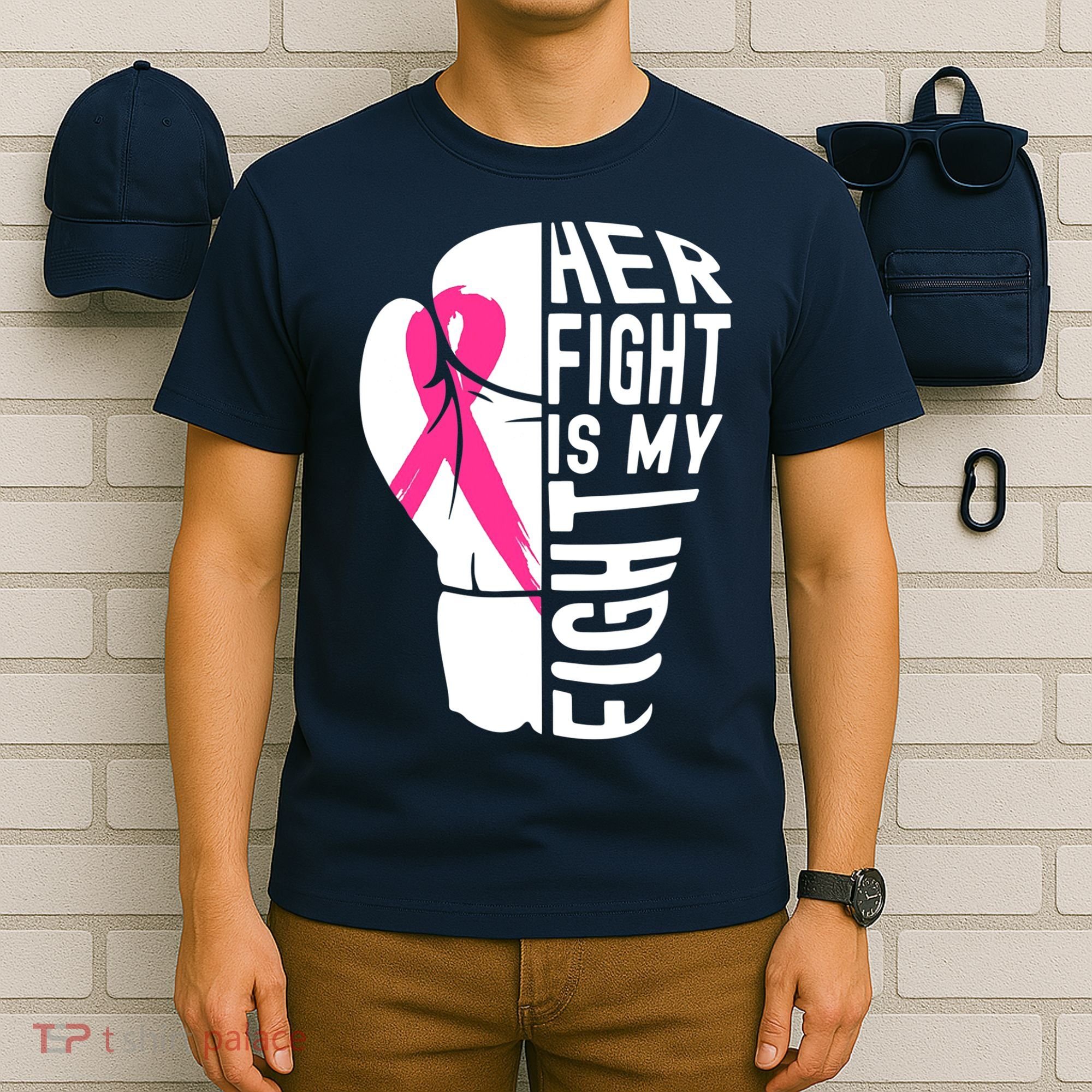 Breast Cancer Awareness Husband Support Squad T-Shirt