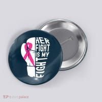Breast Cancer Awareness Husband Support Squad Button thumb 0