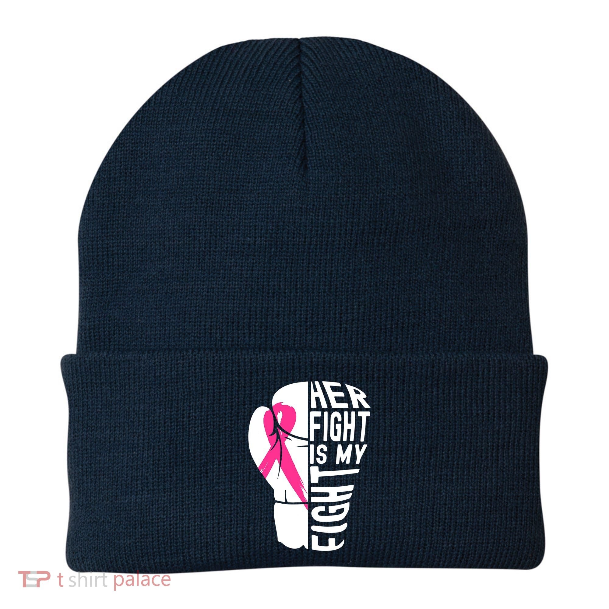 Breast Cancer Awareness Husband Support Squad Beanie