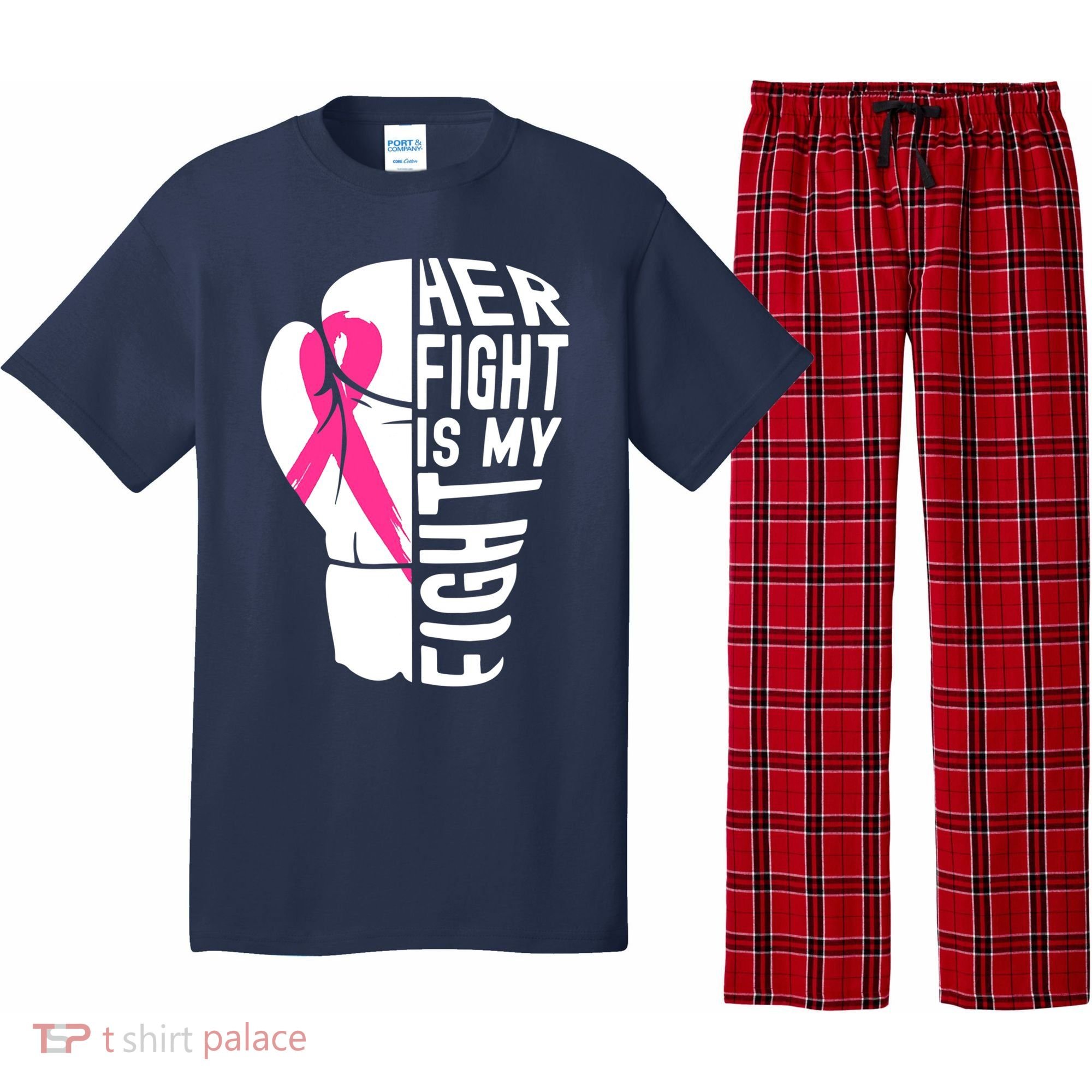 Breast Cancer Awareness Husband Support Squad Pajama Set