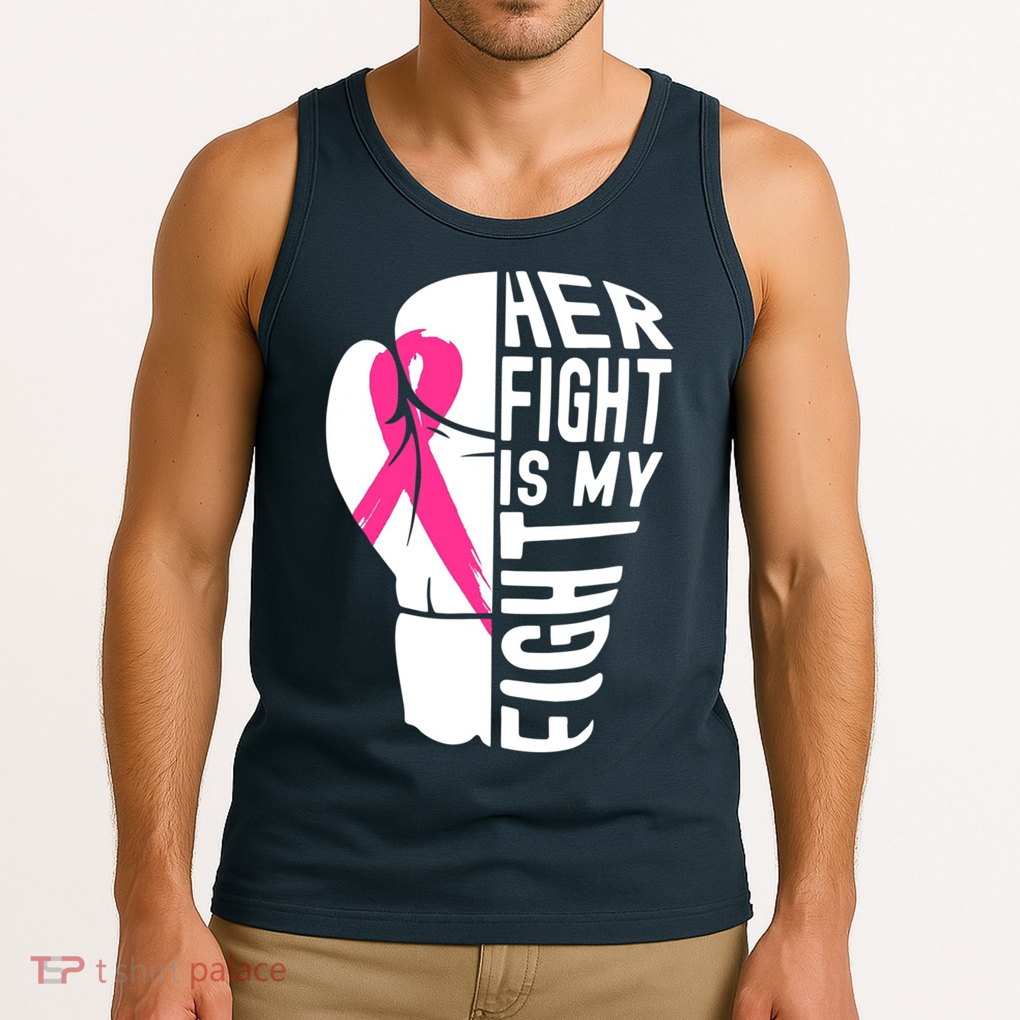 Breast Cancer Awareness Husband Support Squad Tank Top