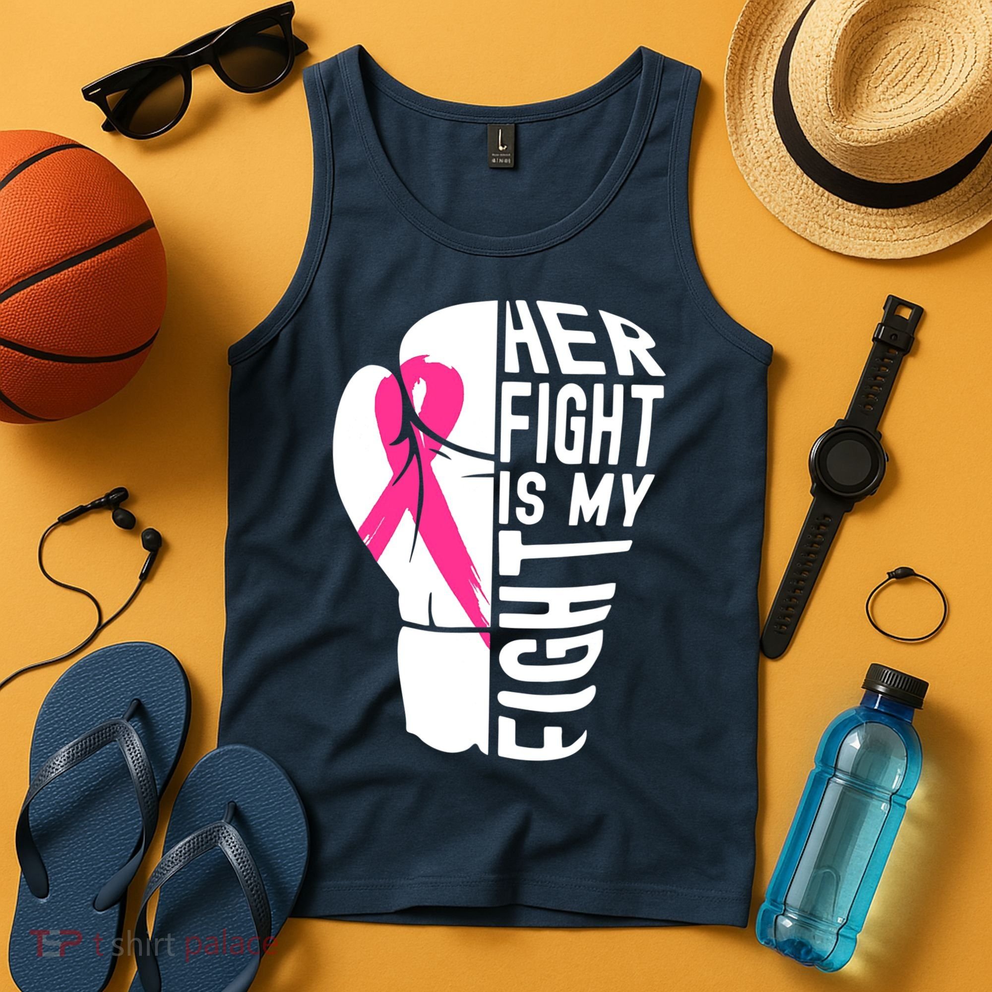 Breast Cancer Awareness Husband Support Squad Tank Top